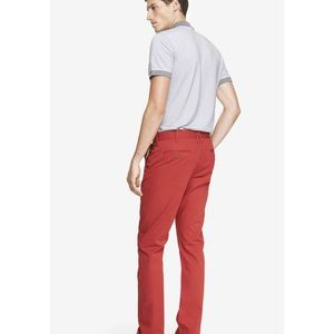 Express Slim Red Finn Chino Pant